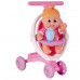 Bouncin' Babies 803004 Кукла Бони с коляской, 16 см