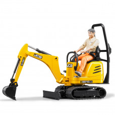 Мини экскаватор Bruder JCB 8010 CTS и рабочий