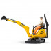 Мини экскаватор Bruder JCB 8010 CTS и рабочий