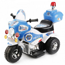 Детский электро мотоцикл Bugati бело-синий