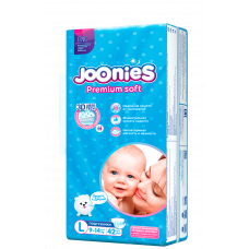 Подгузники Joonies Premium Soft подгузники L 42, 9-14 кг