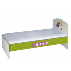 Кровать детская Polini kids Basic "Elly", (белый-зеленый) 01-31364